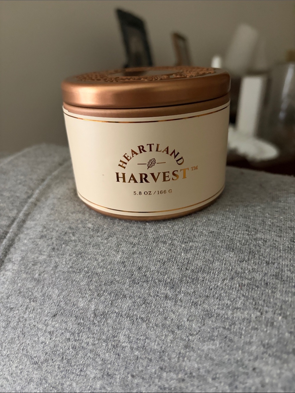 Cream & Copper Decorative Candle Tin
